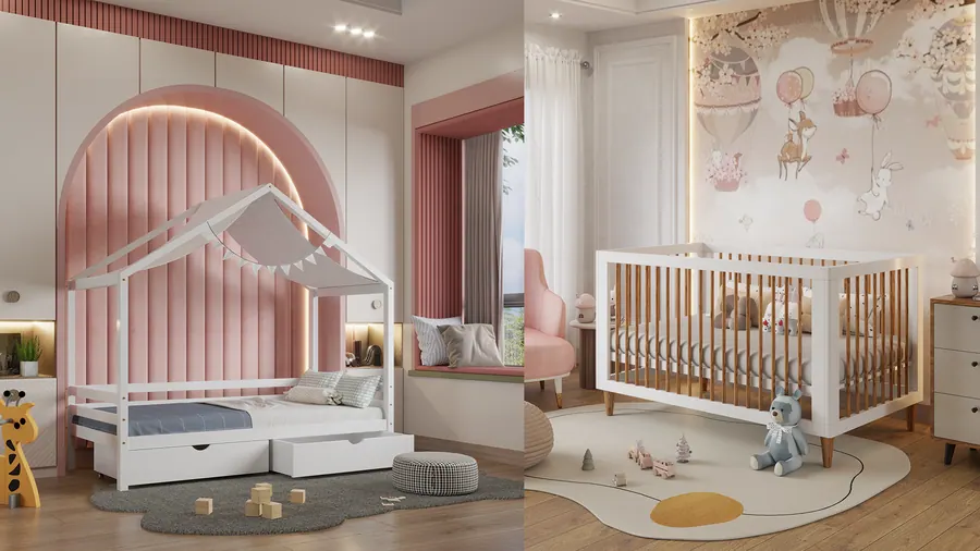 Arched bed render - Babyfair
