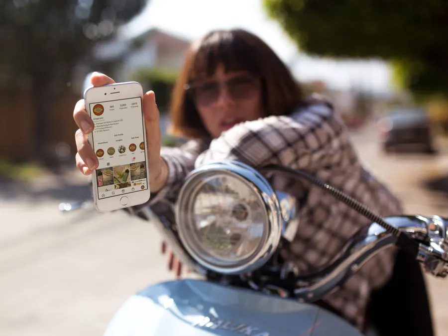 Instagram on phone - Social content